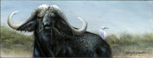 African cape buffalo by American wildlife artist Larry K. Martin