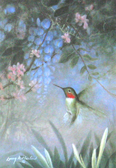"Cahaba Jewel" hummingbird by American wildlife artist Larry K. Martin